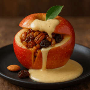 Bratapfel mit Vanillesoße